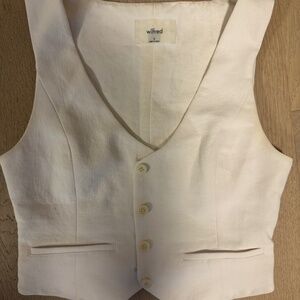 Aritzia Wilfred White Vest, Birch Colour